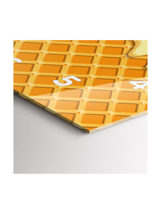 Tulup Тих режим Стенен часовник Стъкло Многоцветен 30x30см