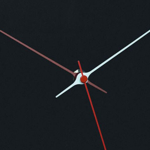 TFA Тих режим Стенен часовник Стъкло Черен