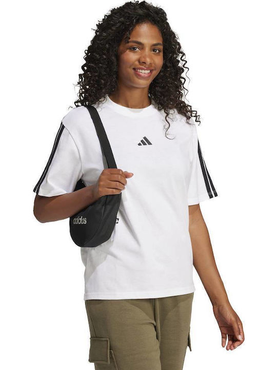 3-Stripes Γυναικείο Αθλητικό Oversized T-shirt Λευκό