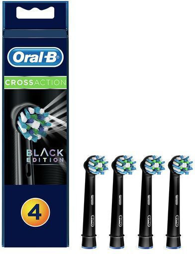 Oral-B Pro CrossAction Replacement Heads for Black 4pcs
