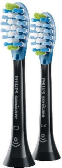Philips Sonicare C3 Premium Plaque Defence Electric Toothbrush Replacement Heads for Standard Black HX9042/33 2pcs