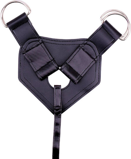 Chisa Novelties Luxe Harness Арсенал с Единично Дилдо в Черен цвят