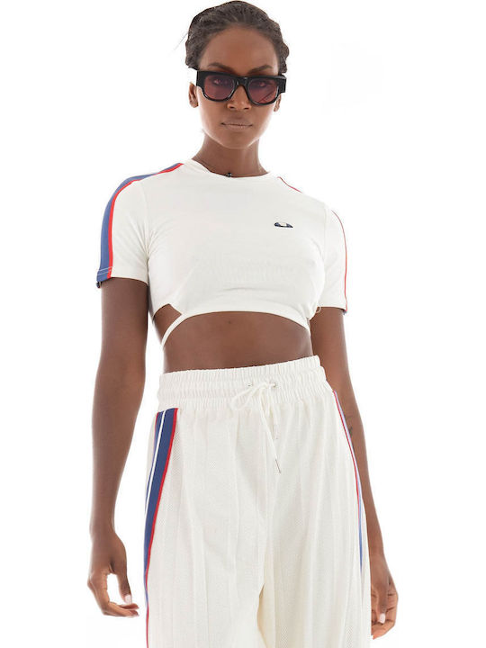 Sartoria Maldonado Γυναικείο Crop T-shirt Λευκό