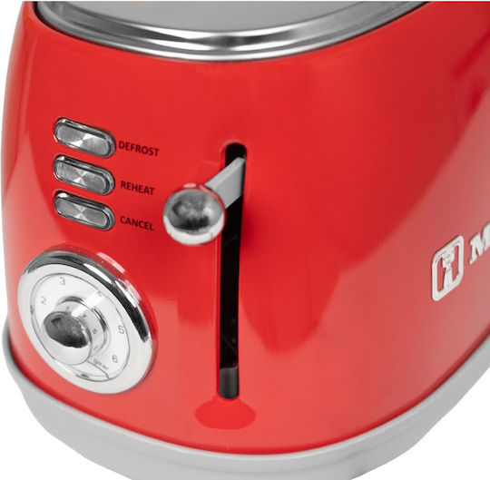 Morris Toaster 2 Slots 850W Red