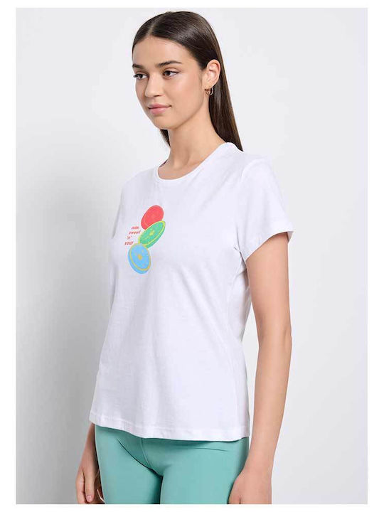 Γυναικείο Αθλητικό T-shirt Λευκό