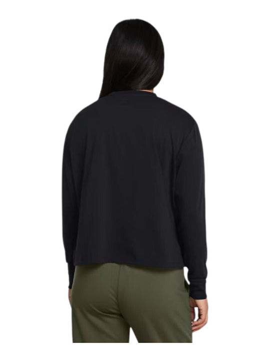 Women's Summer Blouse Long Sleeve Black