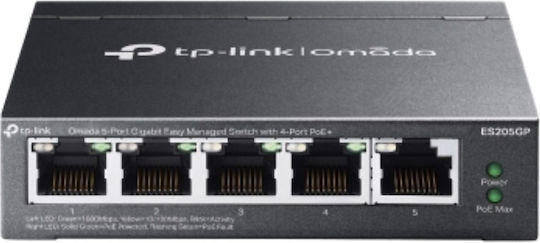 TP-LINK ES205GP v1 Managed L2 PoE+ Switch with 5 Gigabit (1Gbps) Ethernet Ports and 5 SFP Ports