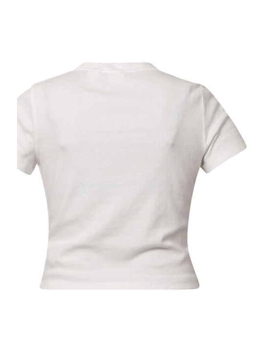 Essential Sporty Γυναικείο Αθλητικό Crop T-shirt White