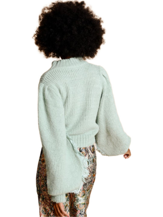 Damen Langarm Pullover Grün