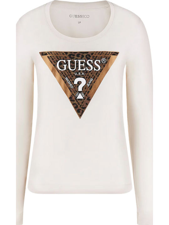 Women's Long Sleeve Beige Blouse
