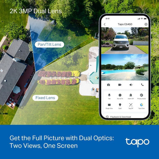 TP-LINK Tapo C545D IP Surveillance Camera Wi-Fi Full HD+ 3MP Waterproof with Two-Way Communication