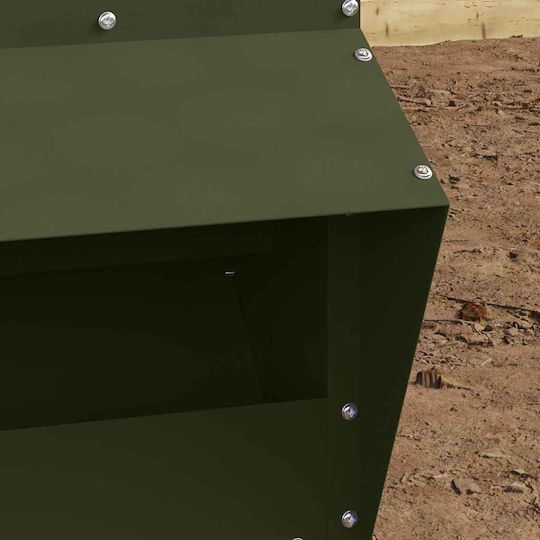 Vidaxl Chicken Feeder Olive Green 20 X 25 X 35 Cm