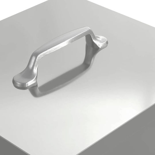 Vidaxl Futternapf für Hühner Metallisch Silber 25 x 42 x 40 cm