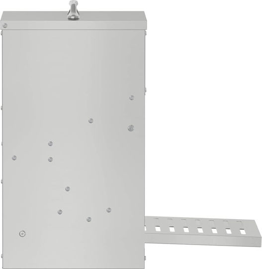 Vidaxl Futternapf für Hühner Metallisch Silber 25 x 42 x 40 cm