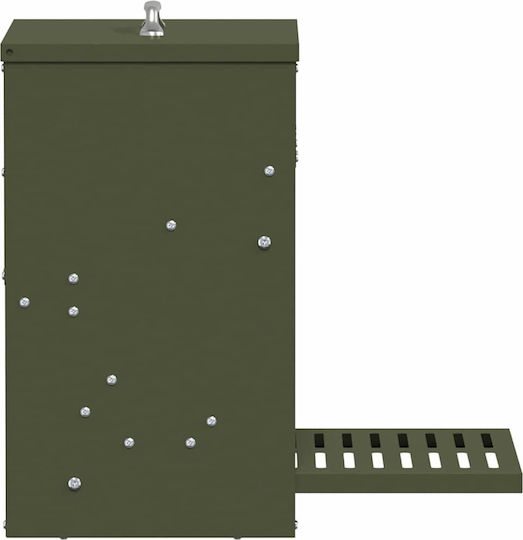 Vidaxl Hranitoare Pentru Pui Cu Pedală Verde Măsliniu 25 X 42 X 40 Cm