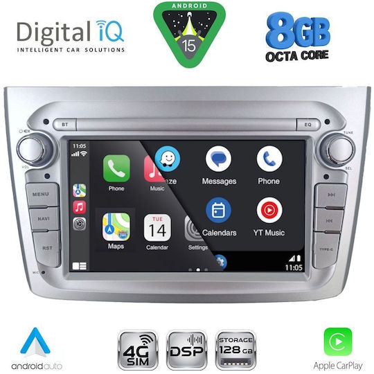 Digital IQ Ηχοσύστημα Αυτοκινήτου για Alfa Romeo Mito 2008-2018 (Bluetooth/USB/WiFi/GPS/Apple-Carplay/Android-Auto)