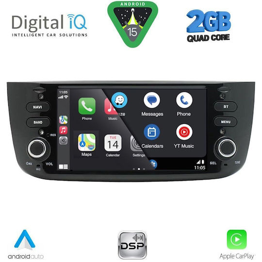 Digital IQ Ηχοσύστημα Αυτοκινήτου για Fiat Grande Punto 2012 (Bluetooth/USB/WiFi/GPS/Apple-Carplay/Android-Auto)