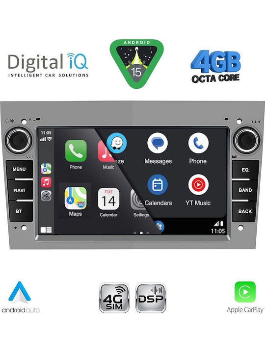 Digital IQ Car Audio System for Opel Antara 2004-2014 Bluetooth USB Wi-Fi GPS Apple CarPlay Android Auto with 7 Inch Touch Screen