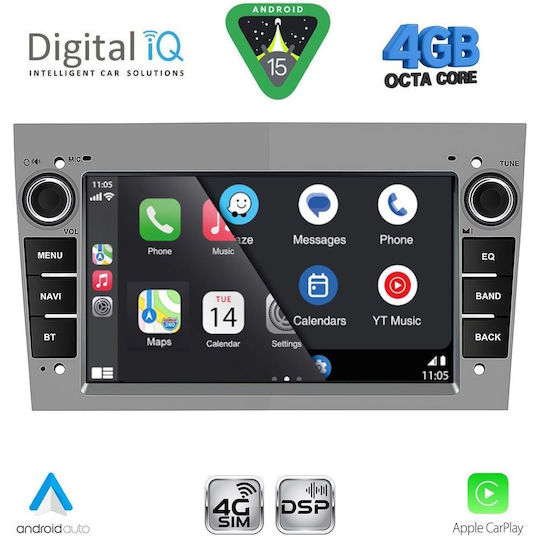 Digital IQ Car Audio System for Opel Antara 2004-2014 Bluetooth USB Wi-Fi GPS Apple CarPlay Android Auto with 7 Inch Touch Screen
