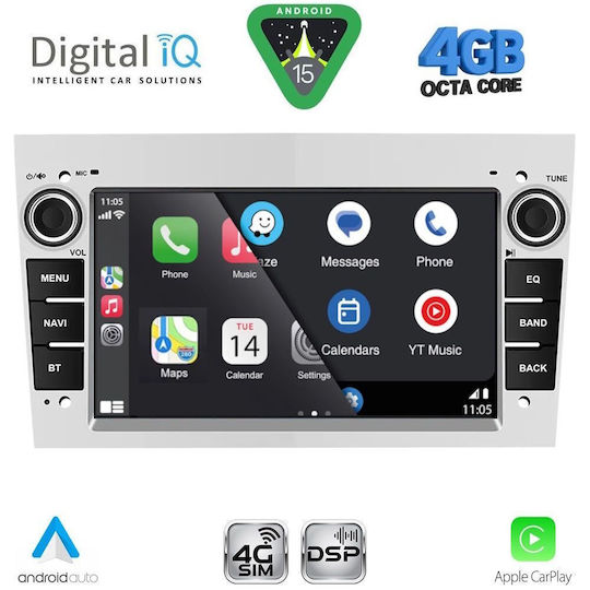 Digital IQ Ηχοσύστημα Αυτοκινήτου για Opel Antara 2004-2014 (Bluetooth/USB/WiFi/GPS/Apple-Carplay/Android-Auto) με Οθόνη Αφής 7"