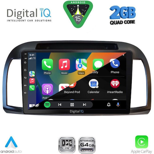 Digital IQ Auto-Audiosystem für Nissan Micra 2002-2010 (Bluetooth/USB/WiFi/GPS/Apple-Carplay/Android-Auto) mit Touchscreen 9"