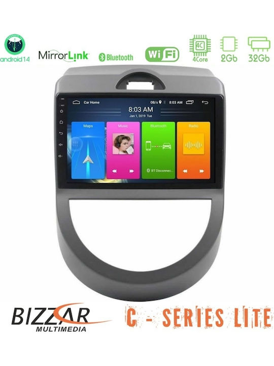 Bizzar Car Audio System for Kia Soul 2009-2011 Bluetooth USB AUX Wi-Fi GPS Apple CarPlay Android Auto with 9 Inch Touch Screen