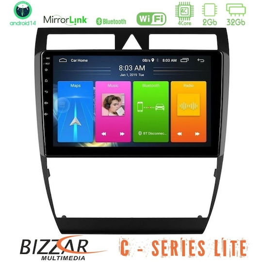Bizzar Ηχοσύστημα Αυτοκινήτου για Citroen C5 Audi A6 1997-2004 (Bluetooth/USB/AUX/WiFi/GPS/Apple-Carplay/Android-Auto) με Οθόνη Αφής 9"