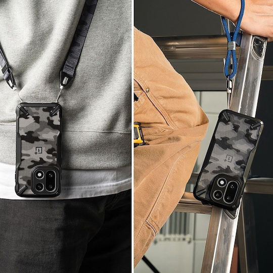 Ringke Fusion X Rückseite Umschlag Silikon / Kunststoff 2mm Camo Schwarz (OnePlus 15)