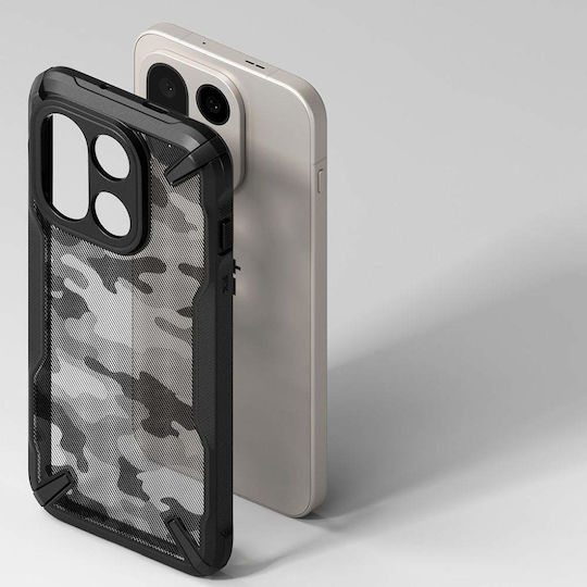 Ringke Fusion X Rückseite Umschlag Silikon / Kunststoff 2mm Camo Schwarz (OnePlus 15)