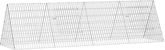 vidaXL 42019225 Galvanized Steel Cage for Rabbits 650x55x55cm