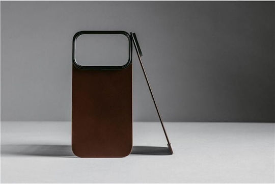 Nomad Magnetic Leather Back Skin for iPhone 17 Pro Horween Rustic Brown