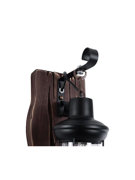 VenCore Vintage Lamp Wall with Socket E27 Brown 20x30cm