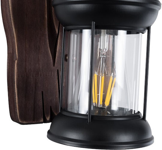 VenCore Vintage Lamp Wall with Socket E27 Brown 20x30cm