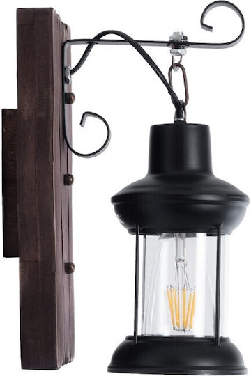 VenCore Vintage Lamp Wall with Socket E27 Brown 20x30cm