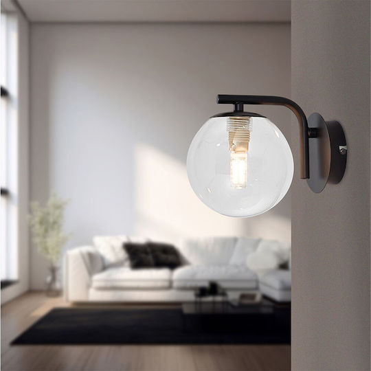 Braytron Leuchte Wand mit Fassung G9 Schwarz 6cm