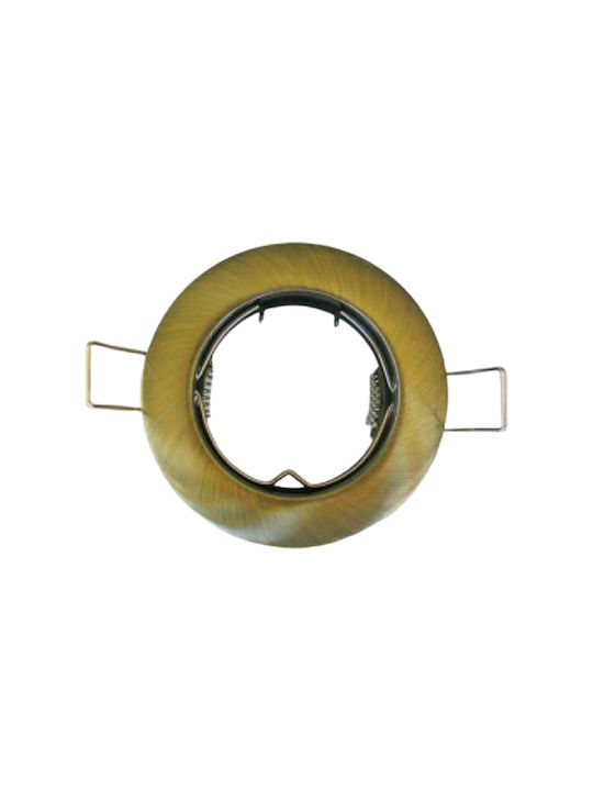 Gekas Spot Încorporat cu Soclu GU10 Bronz 8x8cm. 1buc