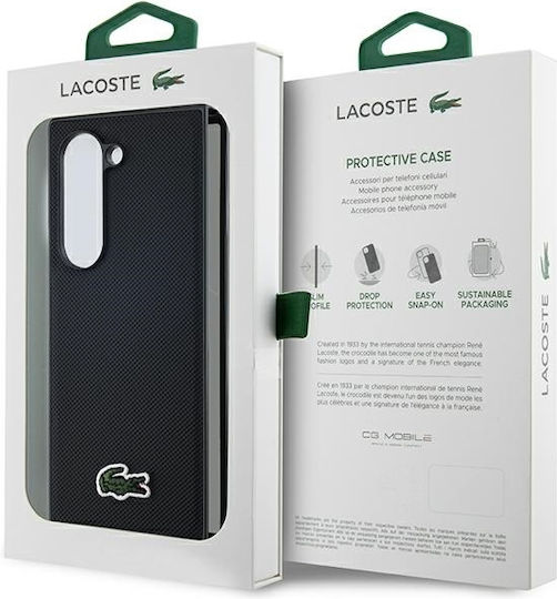 Iconic Petit Pique Woven Logo Back Cover Plastic Black (Galaxy Z Fold6)