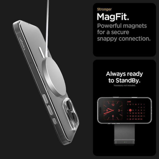 Spigen Thin Fit T Back Cover Plastic / Silicone 1.55mm Clear White (iPhone 16 Pro)