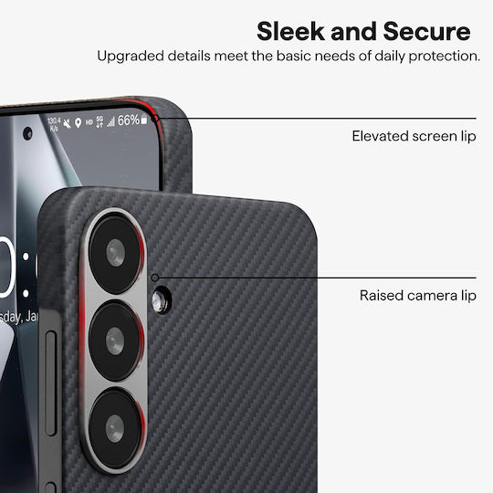 Techsuit Back Cover Aramid Fiber Μαύρο (Honor Magic7 Pro)