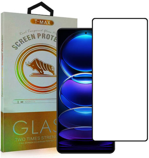 T-Max 3D 0.2mm Full Glue Tempered Glass Μαύρο (Xiaomi Poco M7 Pro)