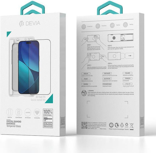 Devia Premium Glass Screen Protector Included Applicator Van Series Crystal Diamond Iphone Air
