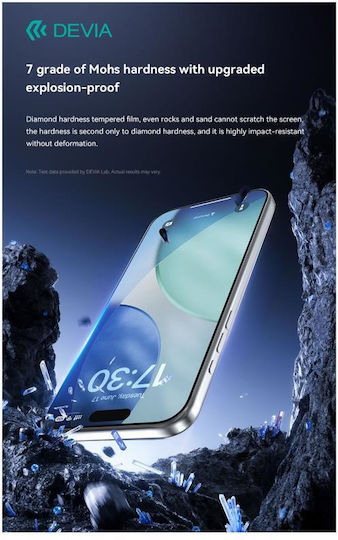 Devia Premium Tempered Glass Screen Protector Applicator Van Series Crystal Diamond for iPhone 17 Pro Max