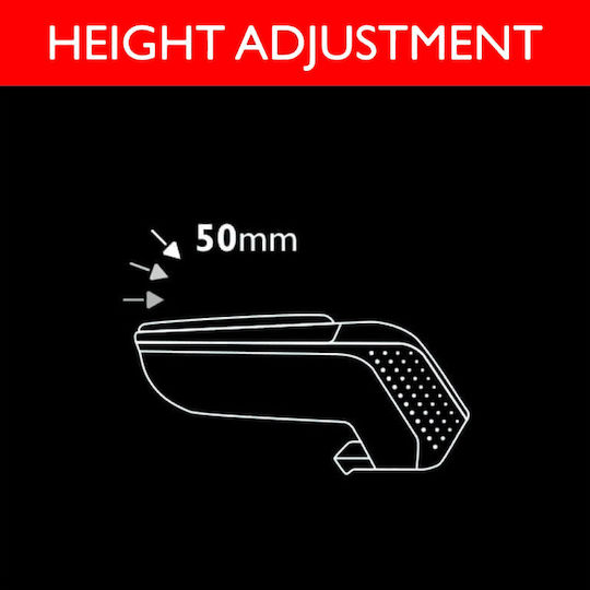 Rati Armster Car PU Armrest Universal Ford Focus C-Max / Focus Silver