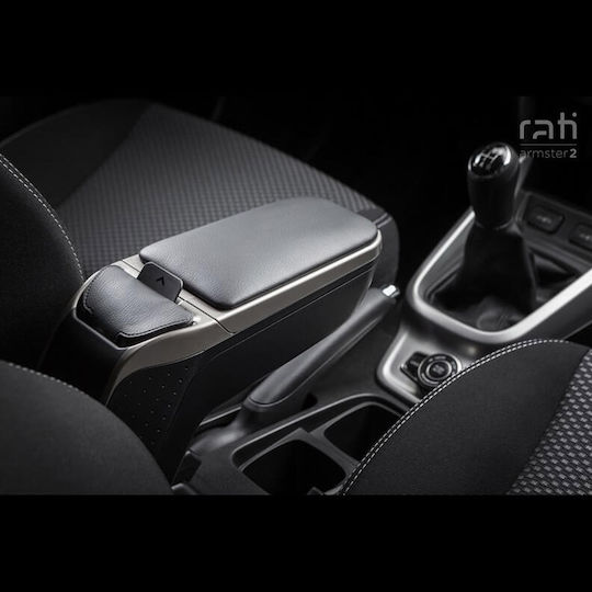 Rati Armster Car PU Armrest Universal Volkswagen Golf Silver