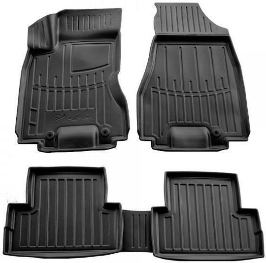 Race Axion Set of Front and Rear Mats 5pcs Tray Type for Nissan X-Trail 2007-2014 Black