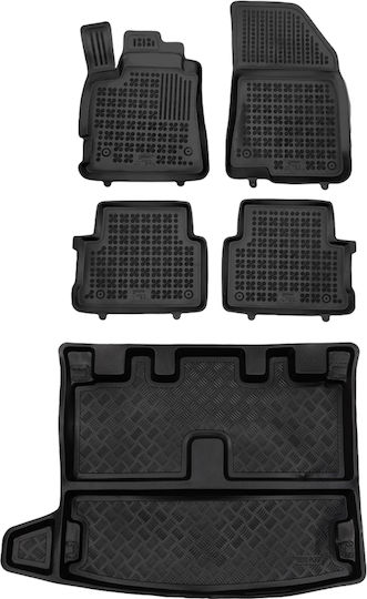Rezaw Plast Satz Vorder- und Hintermatten 5Stück für Dacia Jogger Schwarz