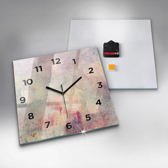 Tulup Silent Wall Clock Glass Multicolour Ø30cm