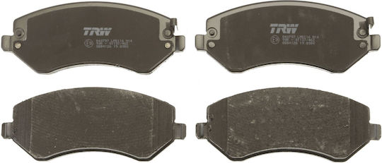 TRW Automotive Front Brake Pad Set for Chrysler Voyager Jeep Cherokee Height 59.7mm Width 146.8mm Thickness 18.5mm Wear Sensor Yes