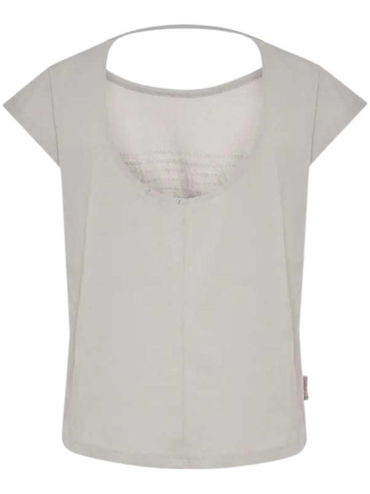 Women's Summer Cotton Sleeveless Gray Blouse