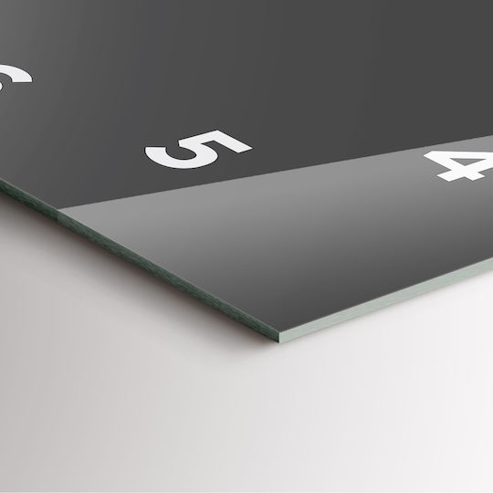 Tulup Αθόρυβο Ρολόι Τοίχου Γυάλινο Γκρι 60x60cm Tulup Αθόρυβο Ρολόι Τοίχου Γυάλινο Γκρι 60x60cm